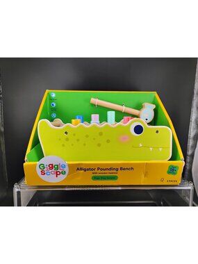 Alligator Pounding Bench Fine Motor Wooden Kids Toy Ages 18+ Mo